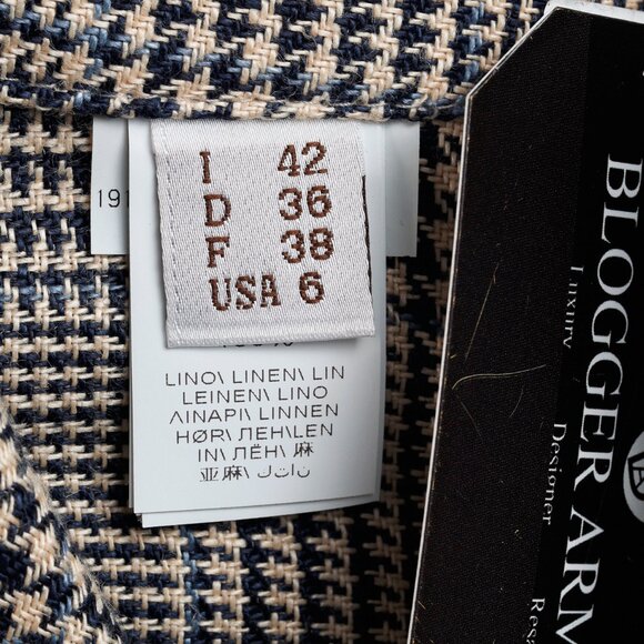 Brunello Cucinnelli SS/19 Beige & Black Linen Check Trousers - Picture 12 of 16